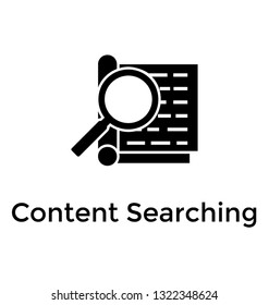 Content searching solid icon design 