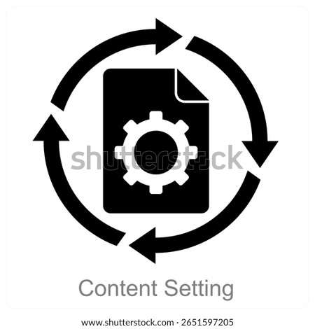 Content Setting vector icon concept design