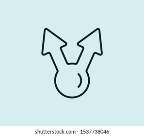 Content sharing icon line isolated on clean background. Content sharing icon concept drawing icon line in modern style. Vector illustration for your web mobile logo app UI design.