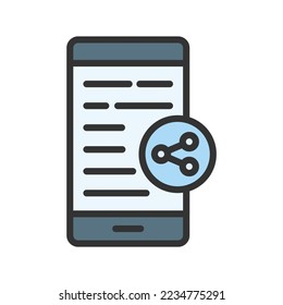 Content Sharing icon vector image. Can also be used for Digital Marketing. Suitable for mobile apps, web apps and print media.