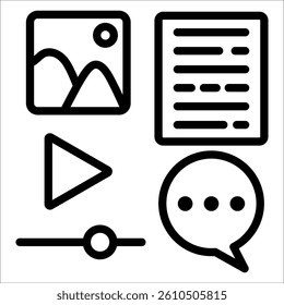 Content Simple Icon Vector Illustration Concept