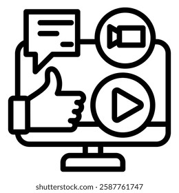 Content Strategy Icon Element For Design
