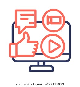 Elemento de icono de estrategia de contenido para diseño