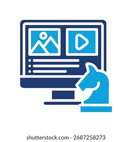 Content Strategy Icon Mixed Vector Illustration