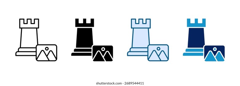 Conjunto de iconos de estrategia de contenido Colección de estilos múltiples