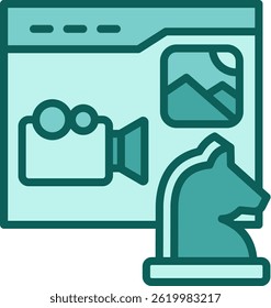 Content Strategy Icon Solid Vector Illustration