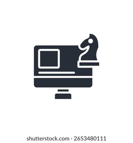 icono de estrategia de contenido. Vector. Trazo editable. signo de estilo lineal para uso Diseño web, logotipo. Ilustración de símbolo.