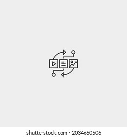 Content strategy vector icon illustration sign