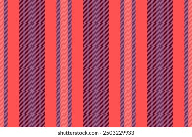 Patrón de tela de rayas de contenido, líneas de perfección textil sin costuras. Vector de textura de fondo de Vertical de los años 70 en la paleta de colores rojo y azul.