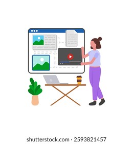 Content Structure, Design And Development Vector Illustration