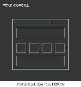 Content structure icon line element. Vector illustration of content structure icon line isolated on clean background for your web mobile app logo design.