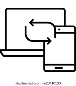 Content Syncing Vector Icon