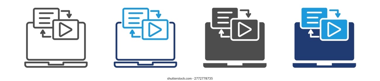 content syndication icon set multiple style
