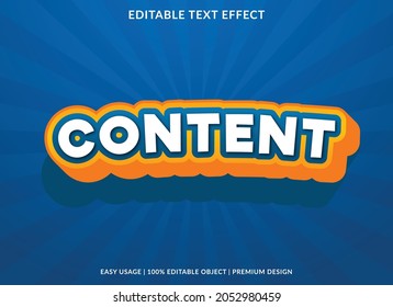 content text effect template use for business brand and logo