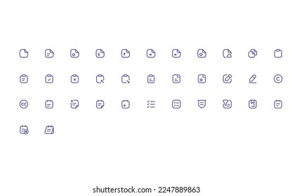 Conjuntos de iconos de contenido y texto para empresas 