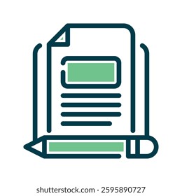 Content With Two Tone Style Icon Vector