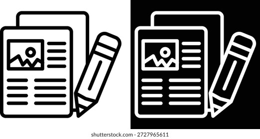 Contenido Versión de dos tonos en fondo blanco y negro