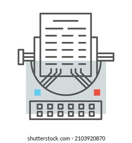 Content Typewriter  Isolated Vector icon which can easily modify or edit

