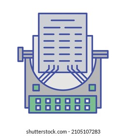 Content Typewriter  Isolated Vector icon which can easily modify or edit

