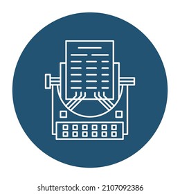 Content Typewriter Isolated Vector icon which can easily modify or edit

