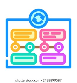 content updates technical writer color icon vector. content updates technical writer sign. isolated symbol illustration