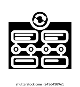 content updates technical writer glyph icon vector. content updates technical writer sign. isolated symbol illustration