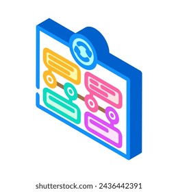 content updates technical writer isometric icon vector. content updates technical writer sign. isolated symbol illustration