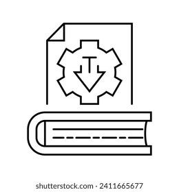 content updates technical writer line icon vector. content updates technical writer sign. isolated contour symbol black illustration