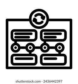 content updates technical writer line icon vector. content updates technical writer sign. isolated contour symbol black illustration