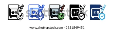 Content Vault Icon Collection With Multiple Styles
