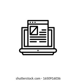 Content vector illustration outline icon. Information Technology EPS 10
