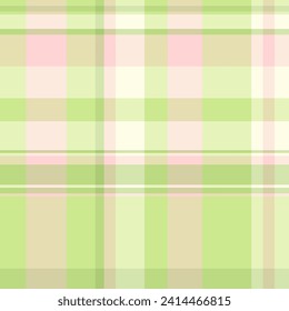 Content vector pattern textile, give background plaid seamless. Detailed tartan texture check fabric in light and green color.