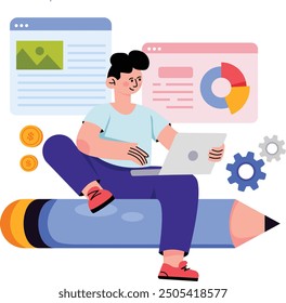 Content And Video Marketing abstract concept vector illustration set. Marketing campaign management, video content, email marketing, social media metrics, audience engagement abstract metaphor