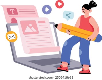 Content And Video Marketing abstract concept vector illustration set. Marketing campaign management, video content, email marketing, social media metrics, audience engagement abstract metaphor
