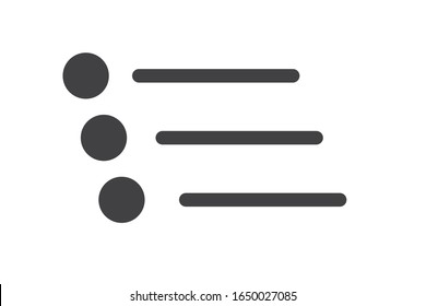 Symbol für Inhaltsansichtsoptionen, Listensymbol