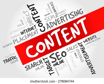 CONTENT word cloud, business concept