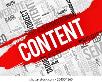 CONTENT word cloud, business concept