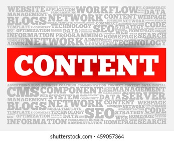 CONTENT word cloud collage, business concept background