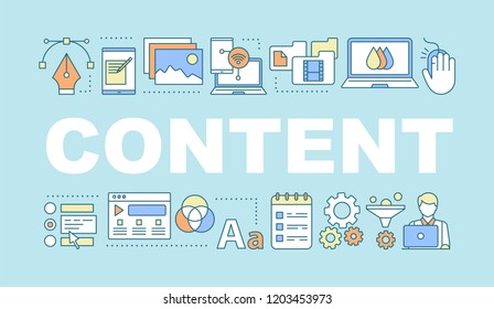 Content Word Concepts Banner Blogging Vlogging Stock Vector (Royalty ...