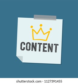 Word de contenido en la ilustración de nota