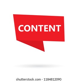 content word on a sticker- vector illustration