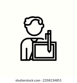 content writer icon, isolated icon in light background, perfect for website, blog, logo, graphic design, social media, UI, mobile app