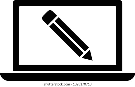 Content writers Vector Icon Concept Design, Webdesign and Development Symbol on White background, Web Blog Sign
