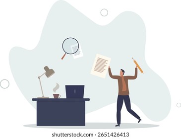 Redação de conteúdo e autor de texto criativo como freelance job.Professional copywriter, a vida do personagem .