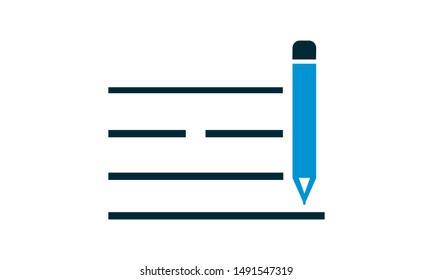 Content Writing Flat Colored Icon 