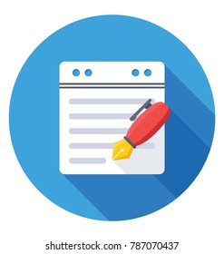 
Content Writing flat colored Icon
