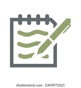 Icono de color plano de escritura de contenido aislado en la ilustración del vector de fondo blanco | Iconos de Seo