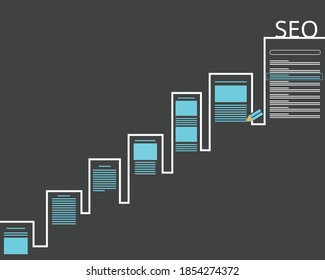 content writing helps promote search engine rank in SEO vector