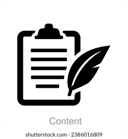 Content and writing icon concept