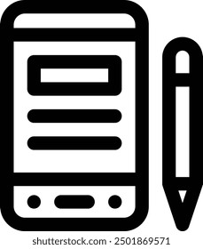 content writing icon. Thin Linear Style Design Isolated On White Background